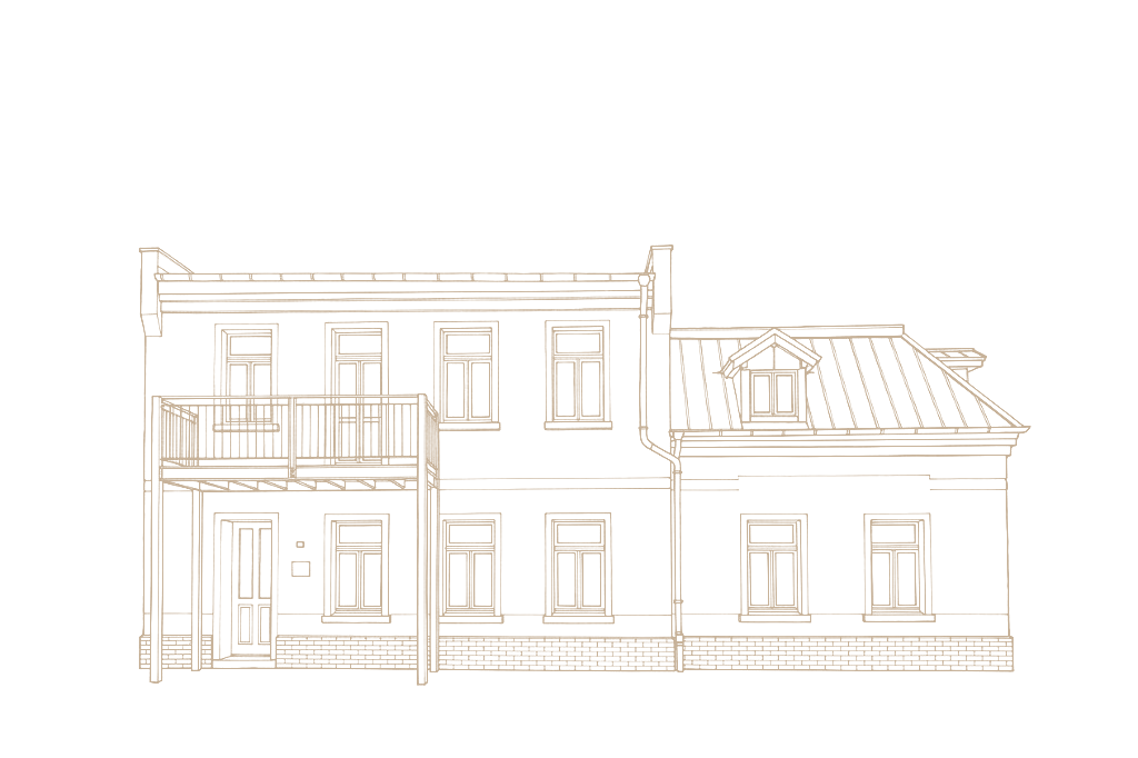 Architektur-Zeichnung Kutscherhaus Pölitzstraße